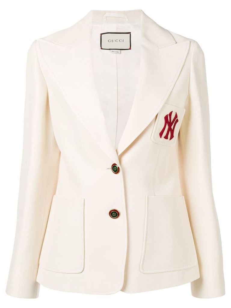 Gucci NY Yankees™ patch blazer - White