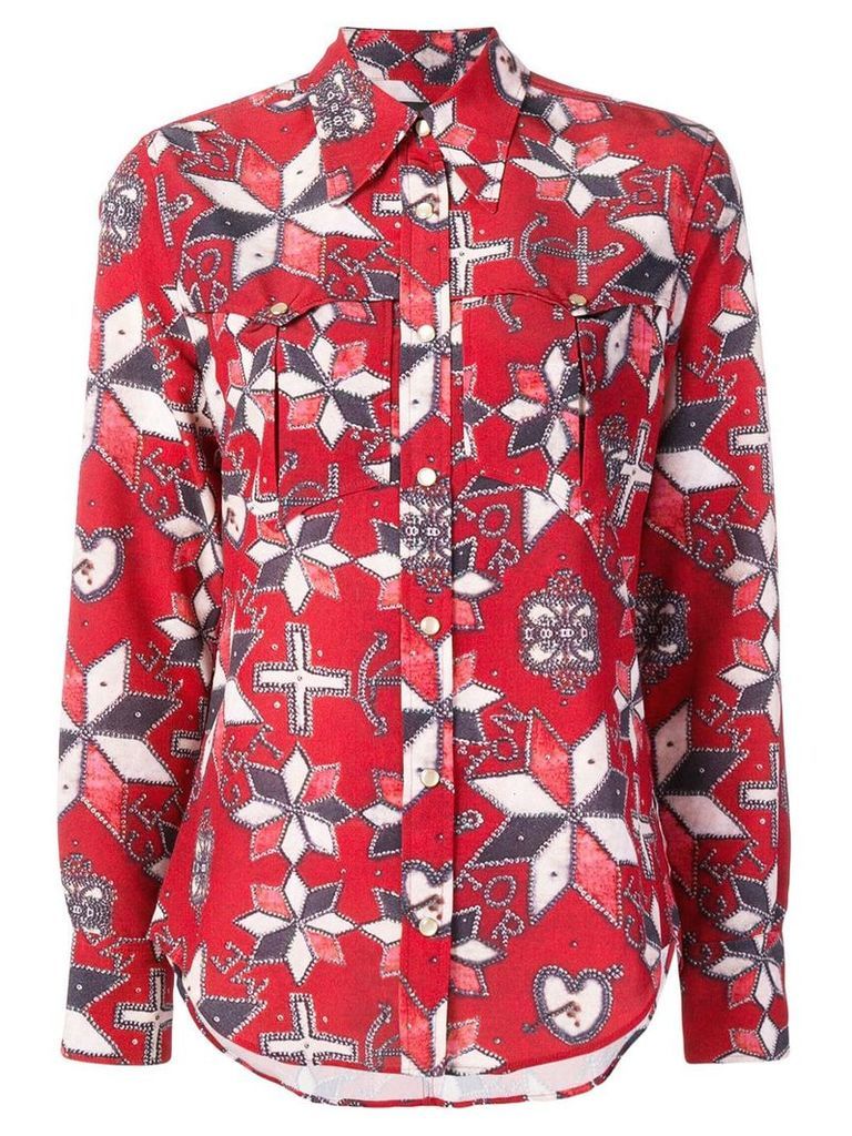 Isabel Marant geometric print shirt - Red