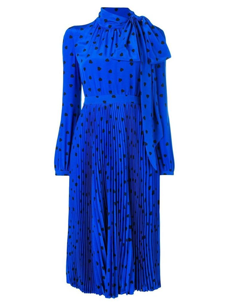 Valentino heart print midi dress - Blue