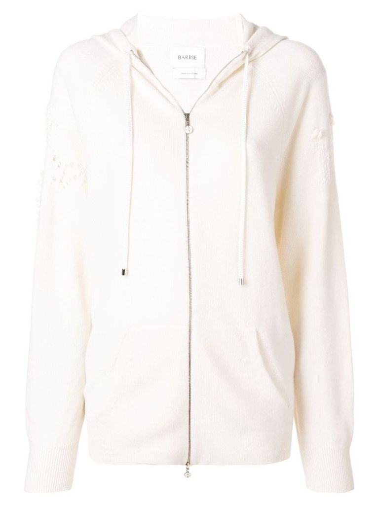 Barrie Romantic Timeless cashmere hoodie - White
