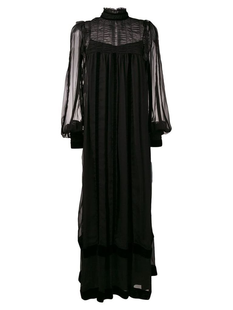 Alberta Ferretti sheer maxi dress - Black