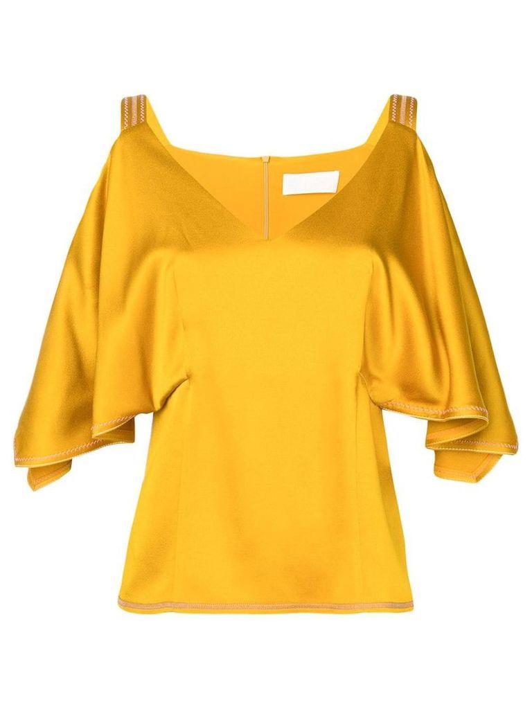 Peter Pilotto Cold-shoulder top - Yellow