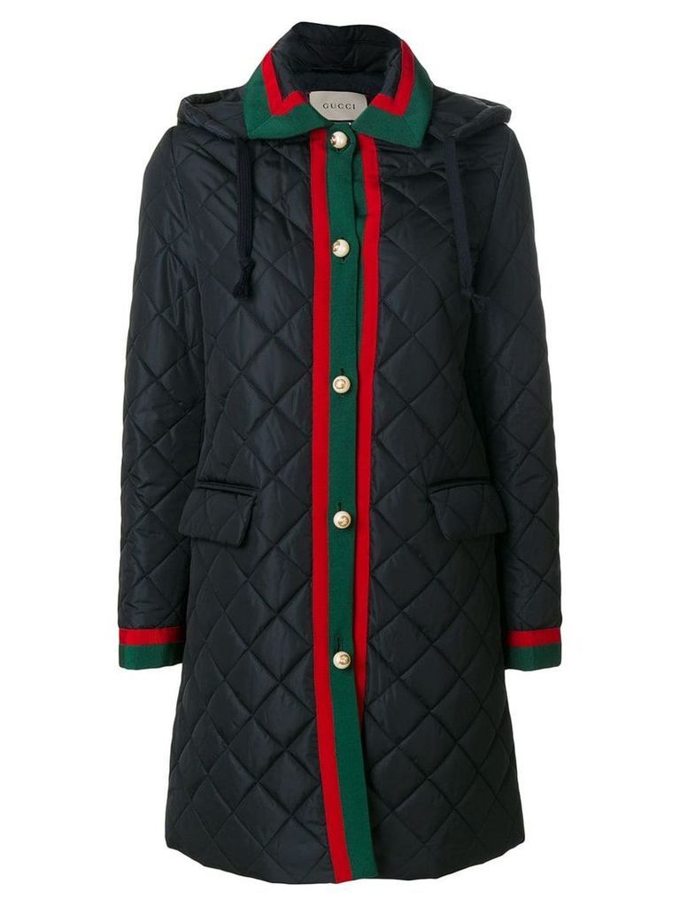 Gucci Web quilted coat - Blue