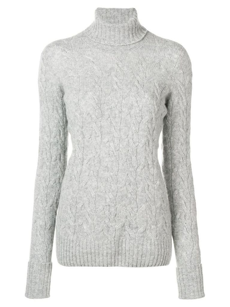 Drumohr cable knit turtle neck sweater - Grey