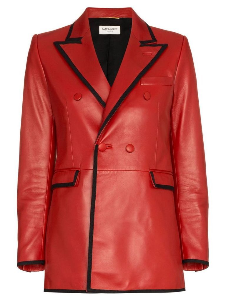 Saint Laurent double breasted blazer - Red