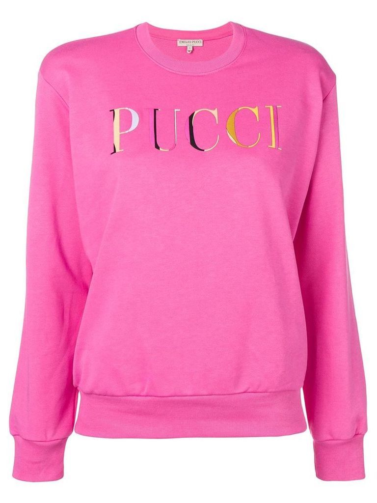 Emilio Pucci logo-print sweatshirt - PINK