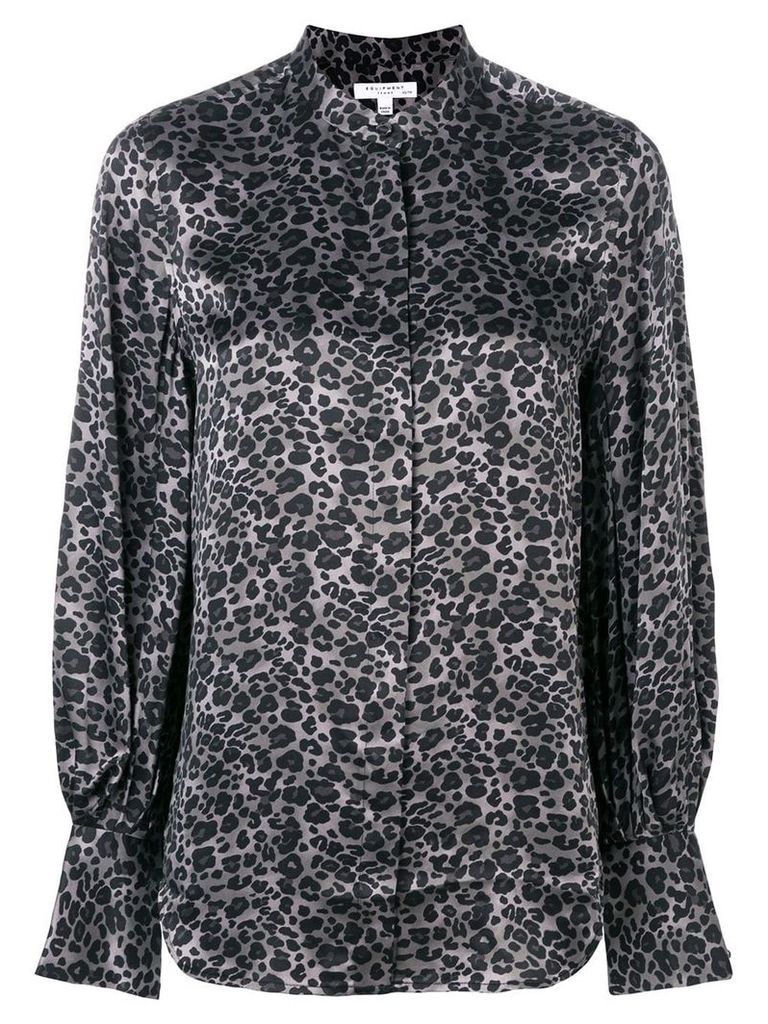 Equipment silk leopard print blouse - Grey