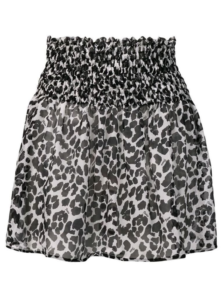 Fisico leopard print mini skirt - Black