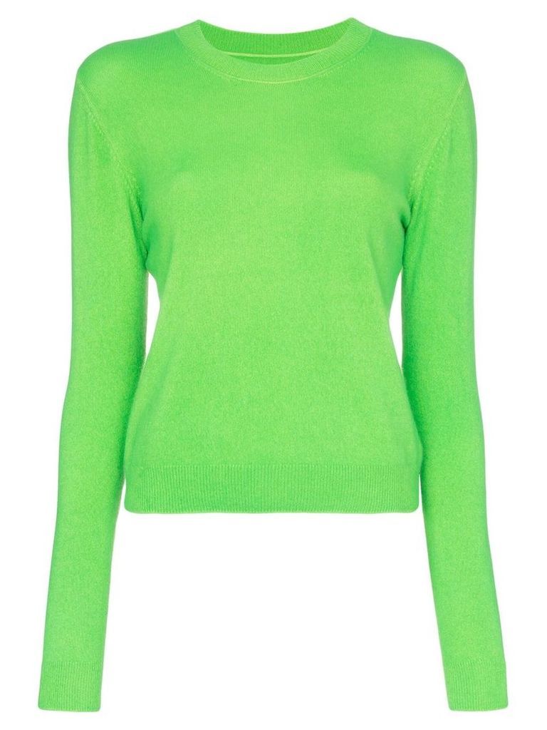 The Elder Statesman Billy cropped knitted cashmere jumper - Green
