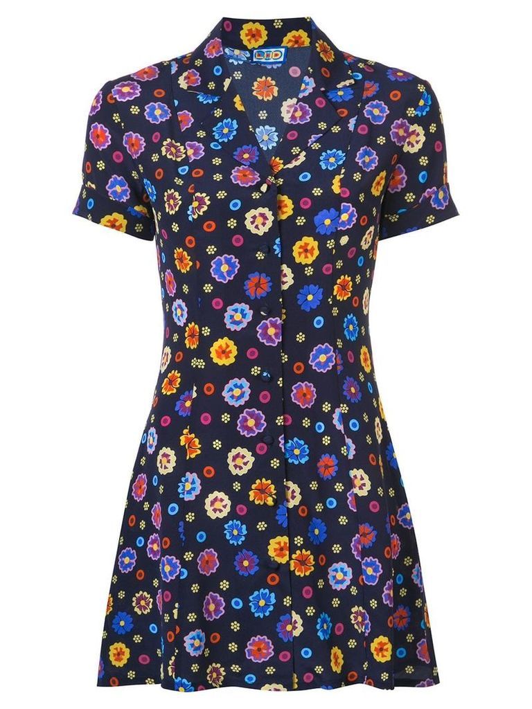 Lhd floral print shirt dress - Blue