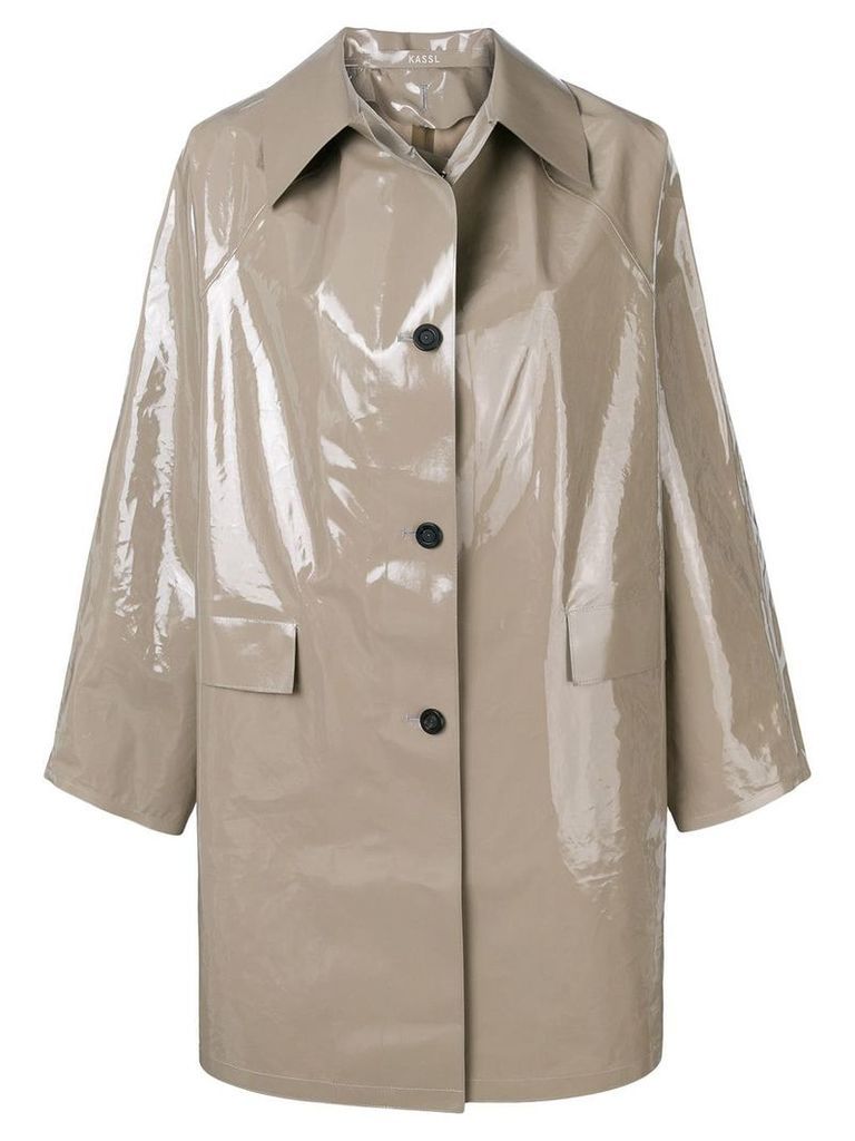 Kassl Editions Lacquer raincoat - Grey
