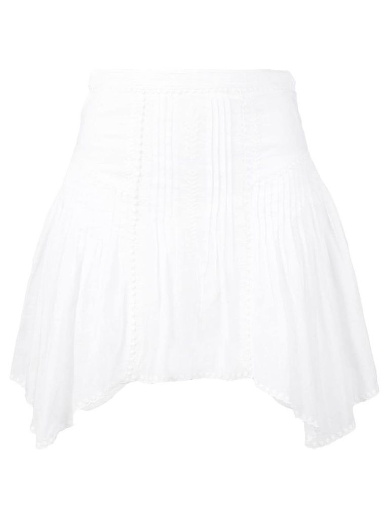 Isabel Marant Étoile asymmetric pleated skirt - White