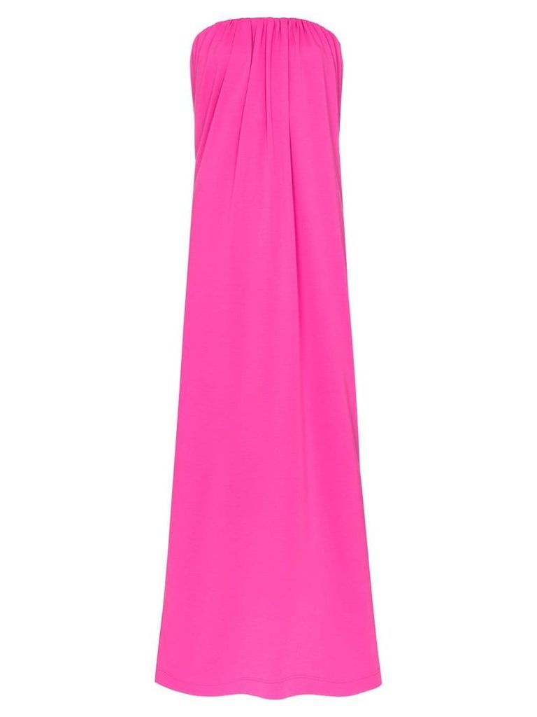 Calvin Klein 205W39nyc Strapless pleat-detail wool maxi dress - Pink