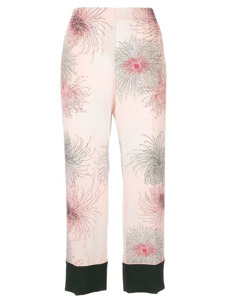 Nº21 printed cropped trousers - Pink