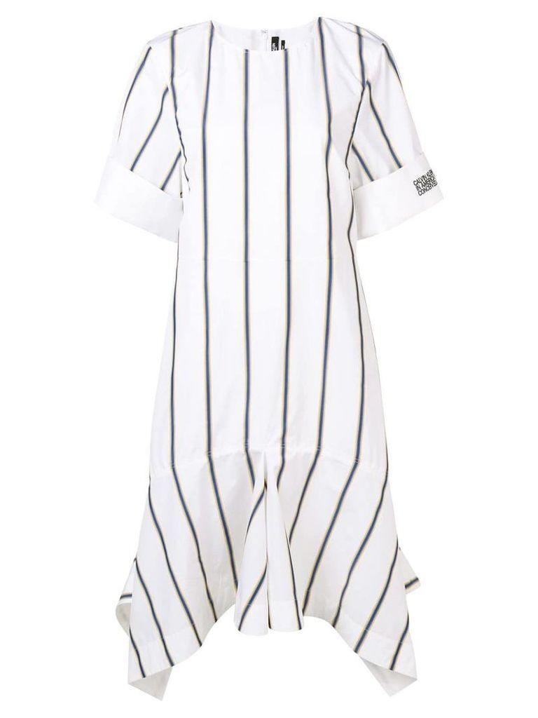 Calvin Klein 205W39nyc striped asymmetric dress - White