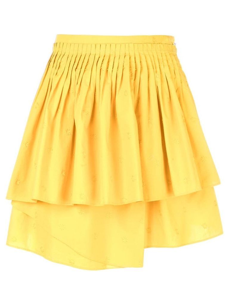 Ulla Johnson tiered gathered skirt - Yellow