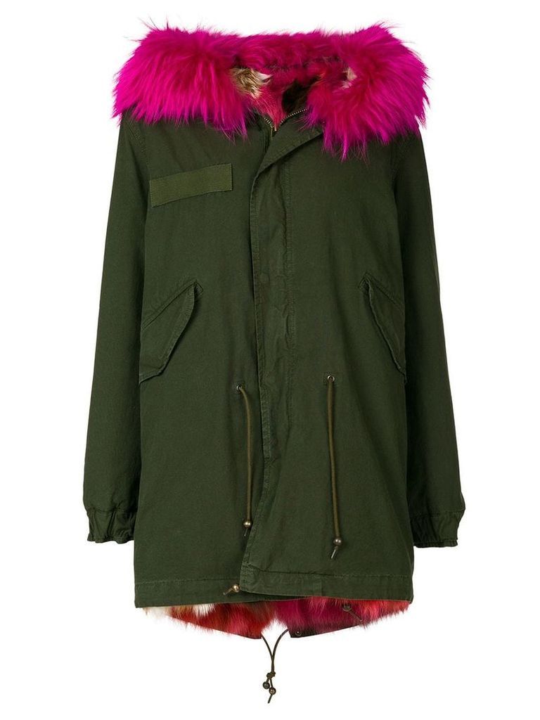 Mr & Mrs Italy short fur lined parka coat - Green
