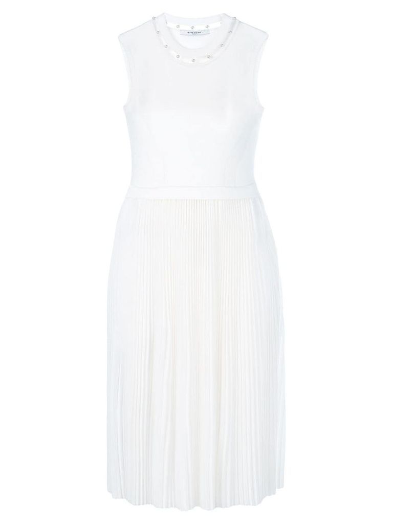 Givenchy pleated midi dress - White