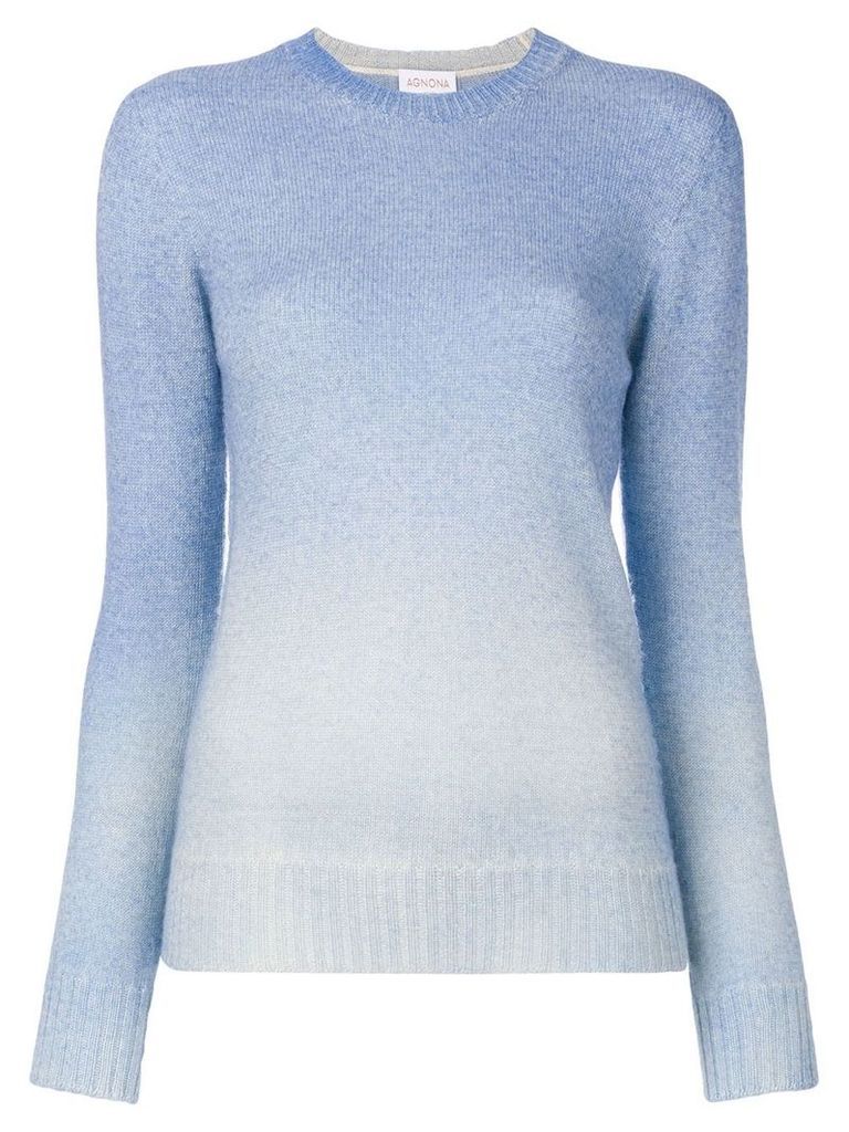 Agnona long sleeved knit top - Blue