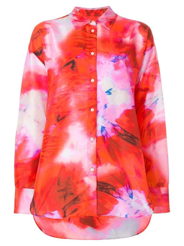 MSGM abstract print shirt - Red