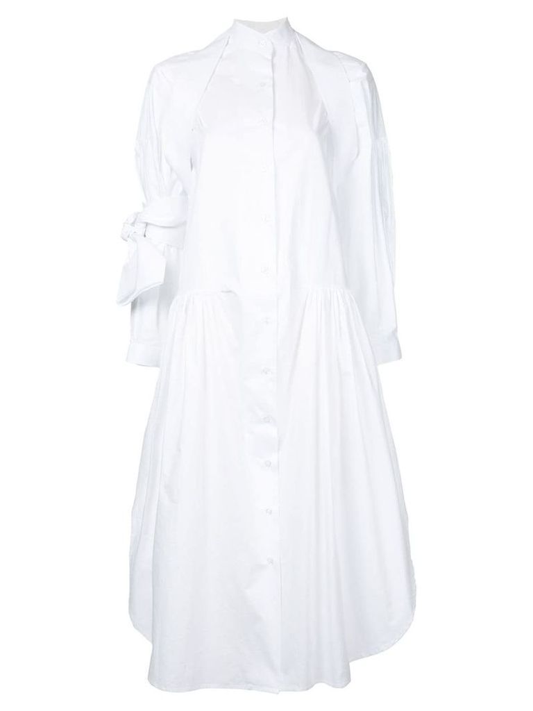 Roberts Wood full length shirt dress - White