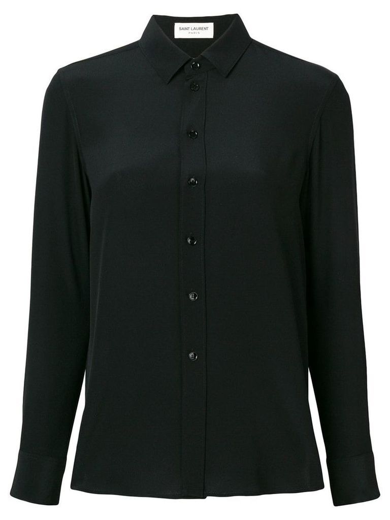 Saint Laurent fitted silk shirt - Black