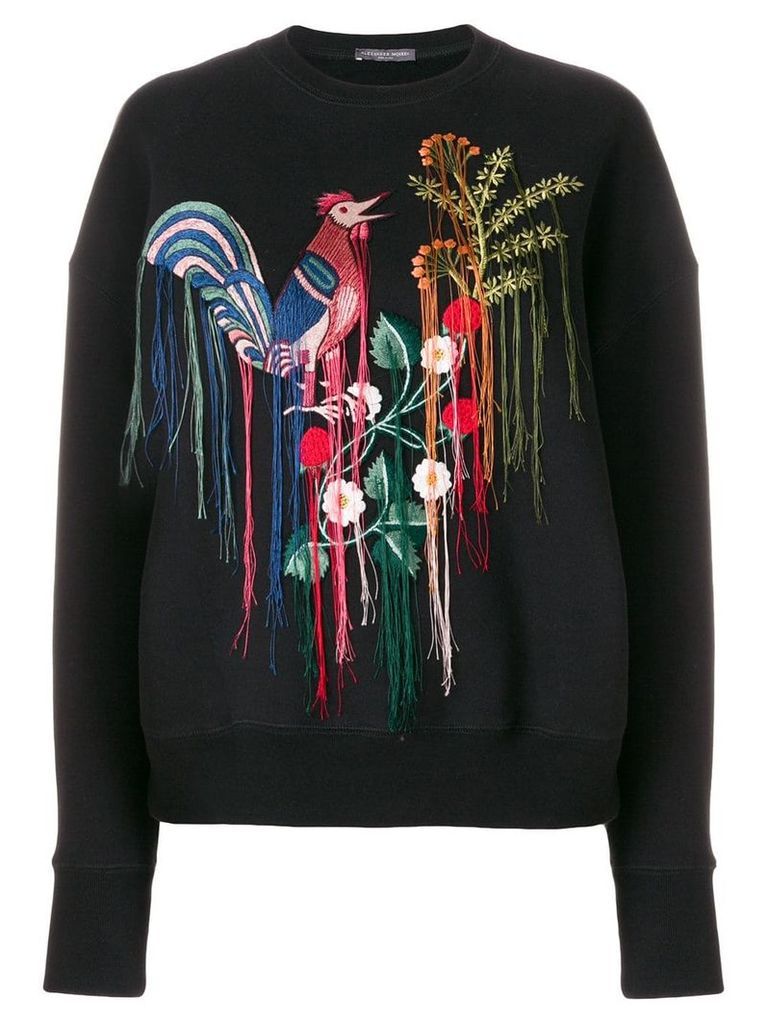 Alexander McQueen embroidered sweatshirt - Black