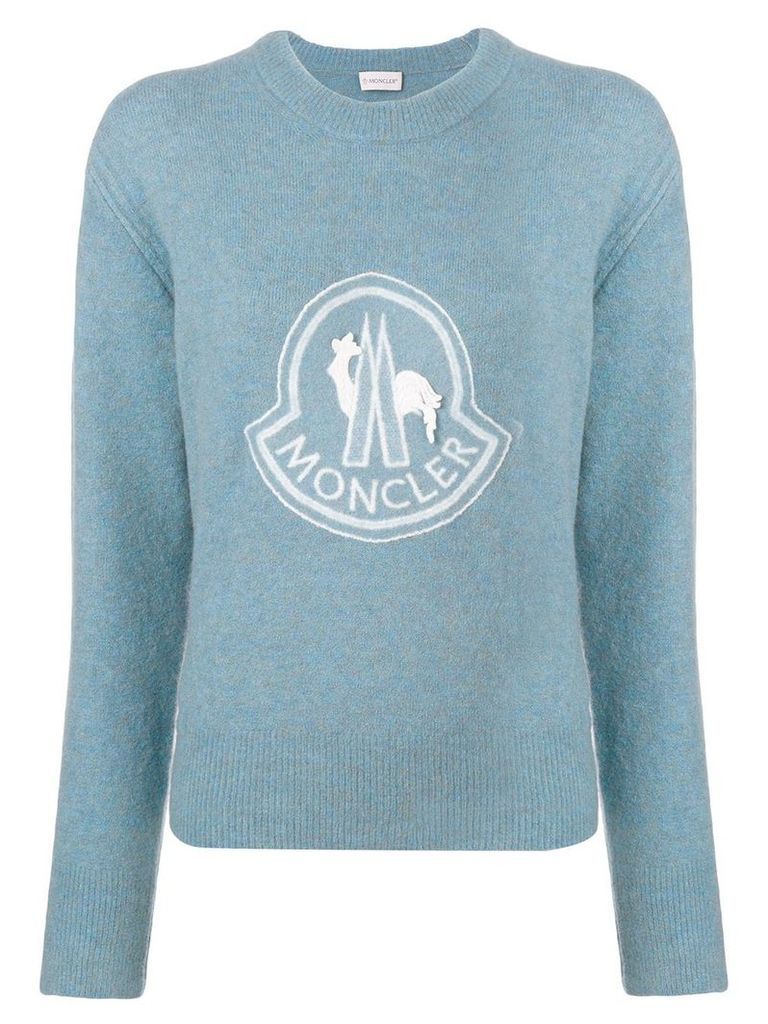 Moncler logo sweatshirt - Blue