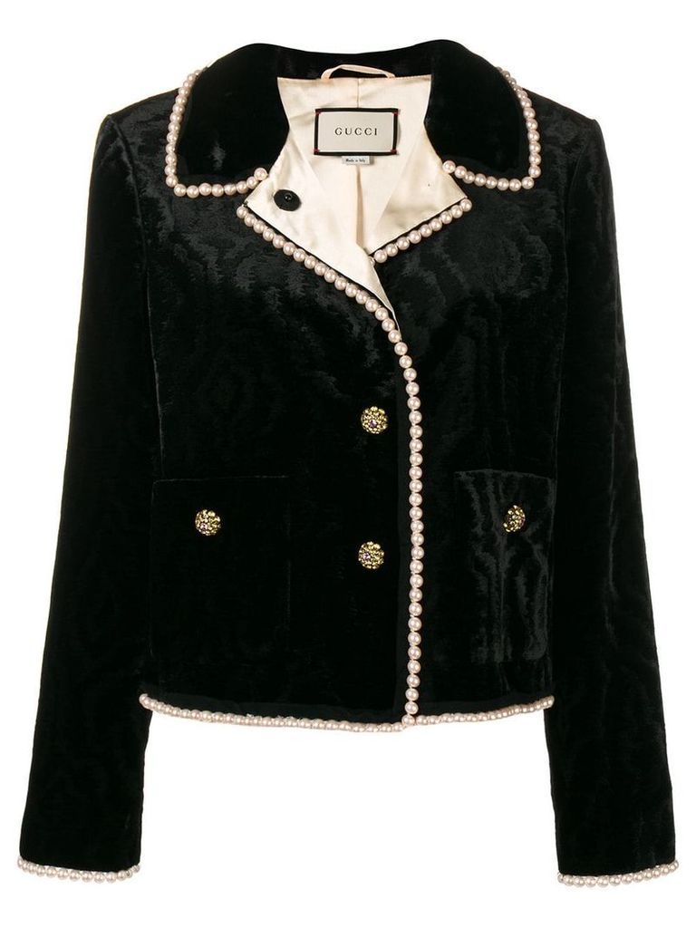 Gucci bead trim jacket - Black