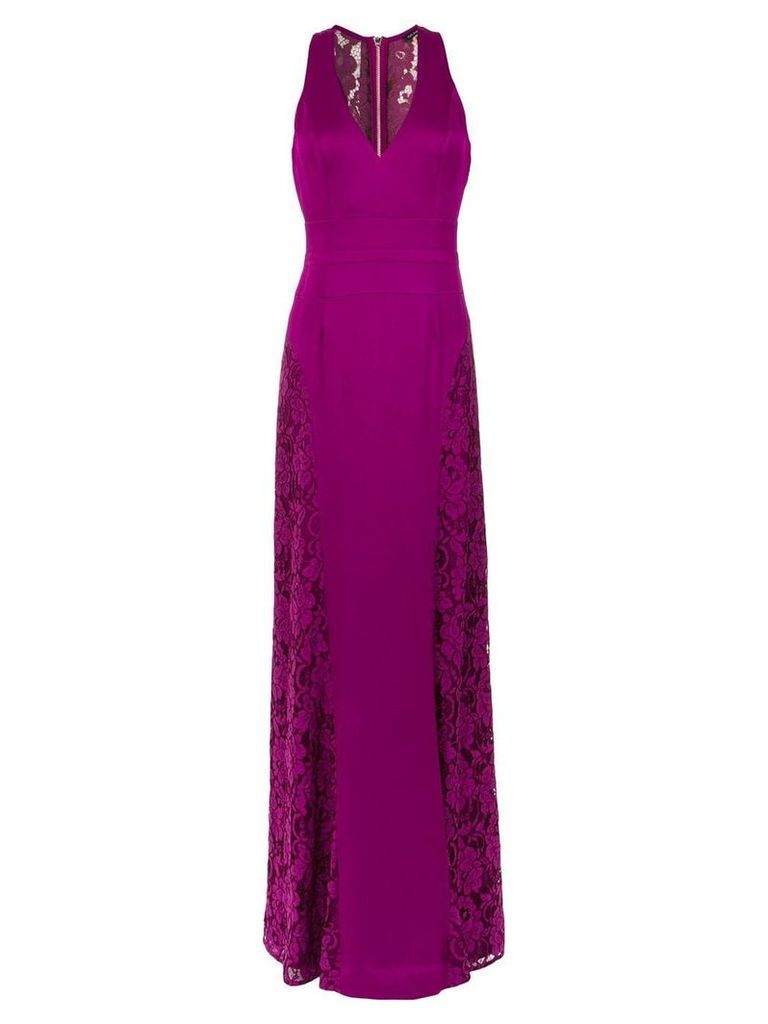 Tufi Duek lace panelled gown - PINK