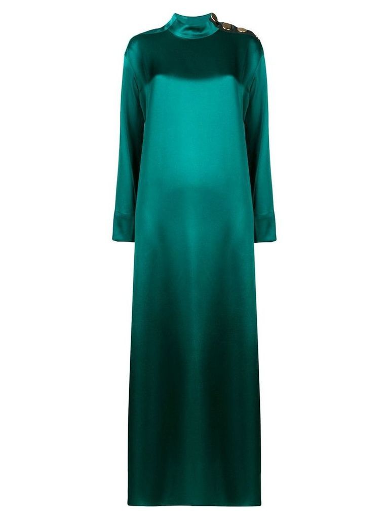 Layeur mock neck maxi dress - Green