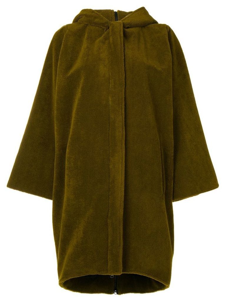 Gianluca Capannolo hooded single-breasted coat - Green