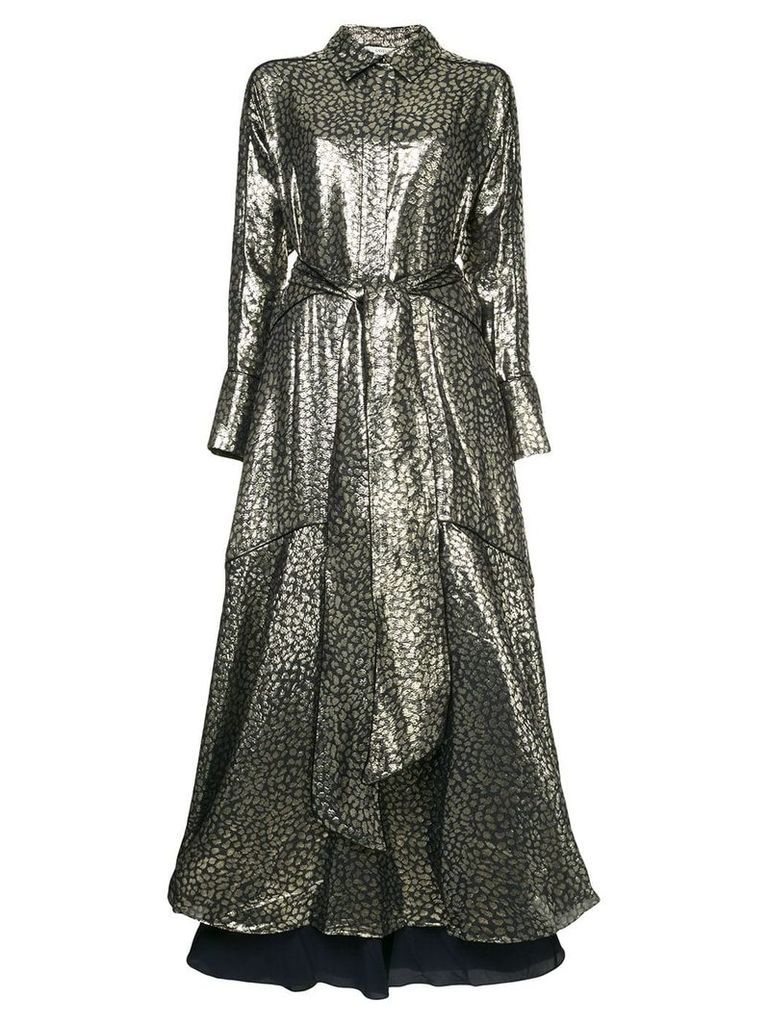 Layeur Berthe belted metallic dress - Black