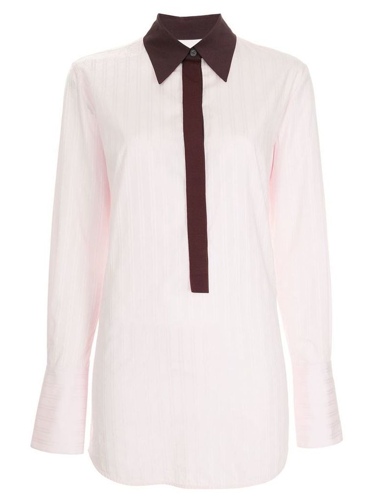 Victoria Victoria Beckham Henley contrast collar shirt - PINK