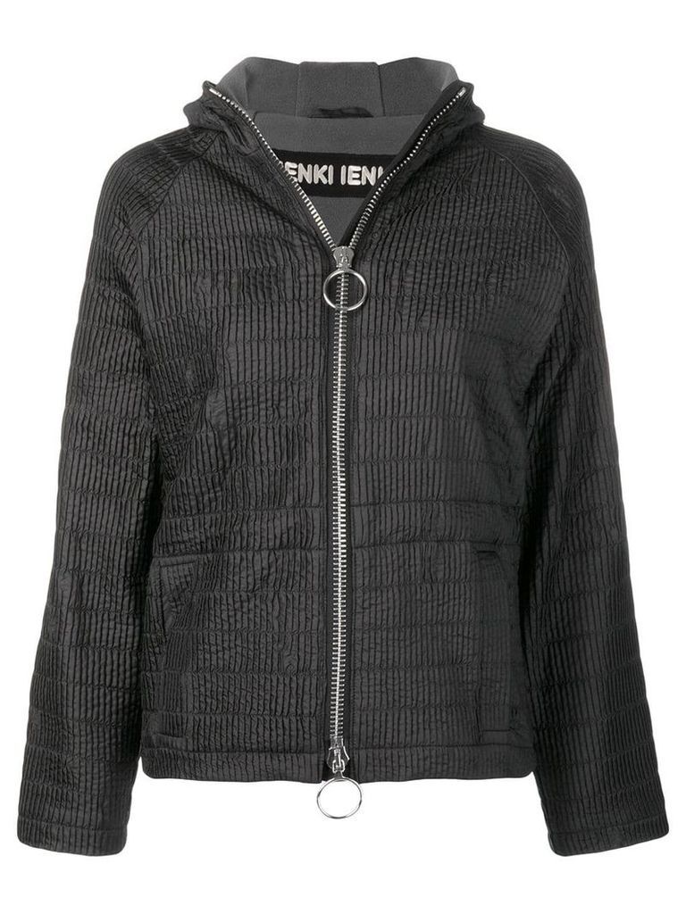 Ienki Ienki zipped hooded track jacket - Black