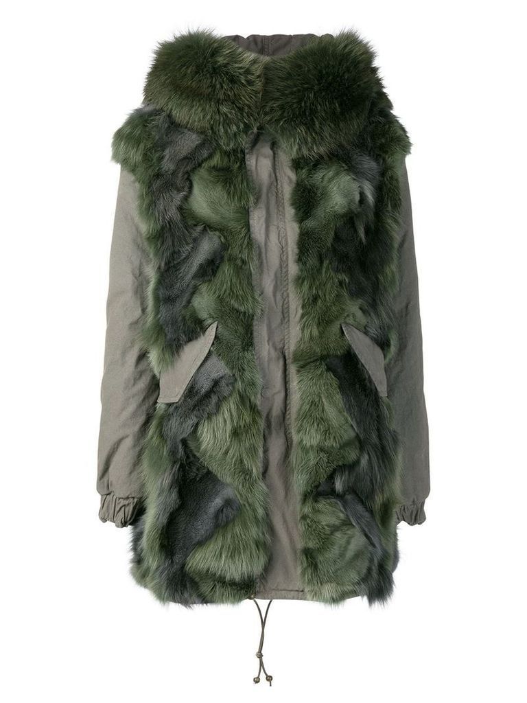 Mr & Mrs Italy fur-trim parka coat - Green