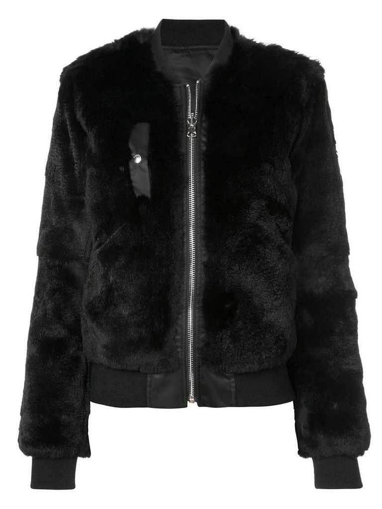 Barbara Bui fox fur bomber jacket - Black