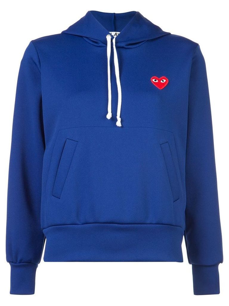 Comme Des Garçons Play heart logo hoodie - Blue