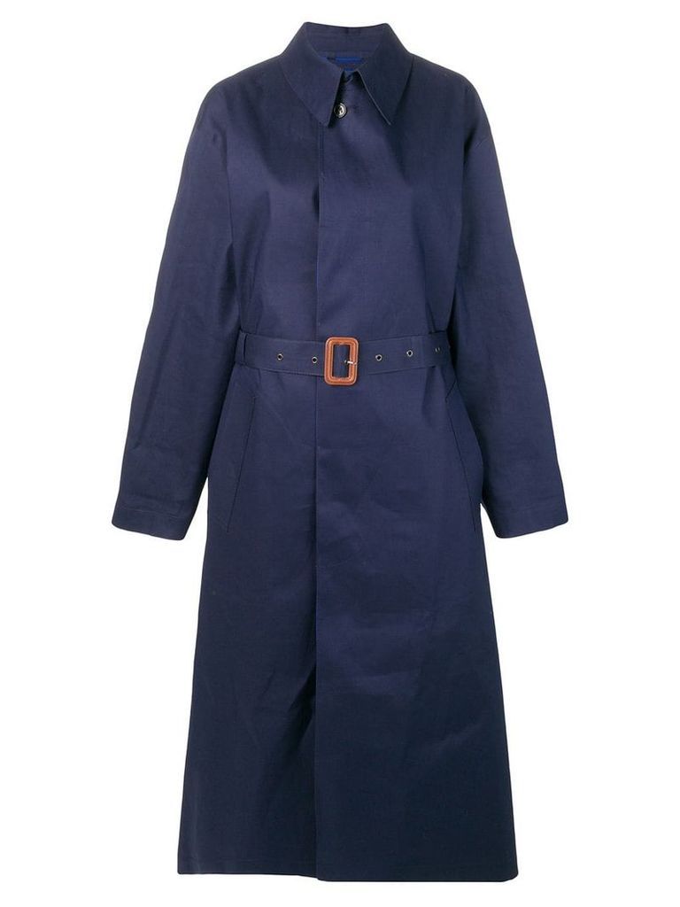 Maison Margiela belted trench coat - Blue