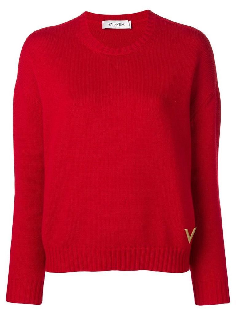 Valentino crew-neck cashmere jumper - Red
