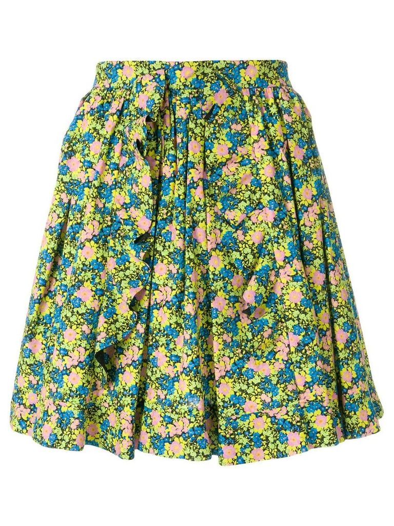 MSGM floral print pleated skirt - Multicolour