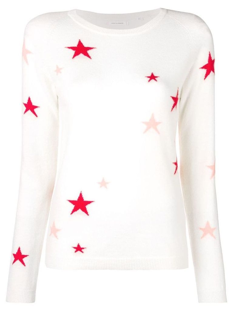 Chinti & Parker star embroidered sweater - White
