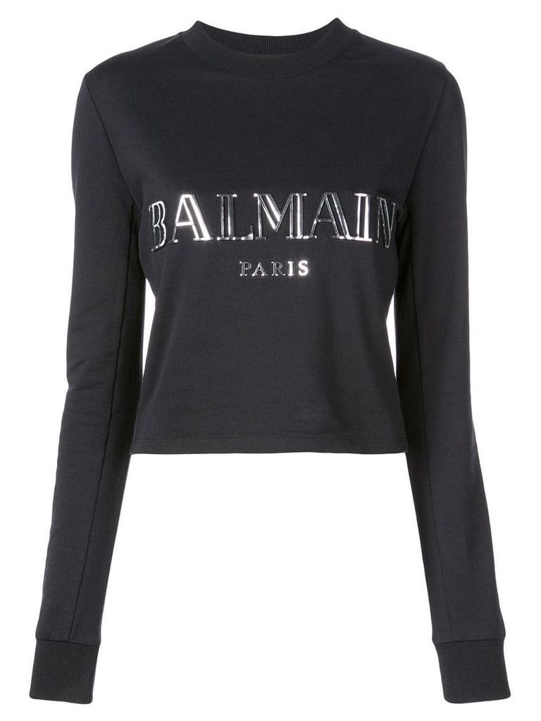 Balmain logo appliqué sweatshirt - Black