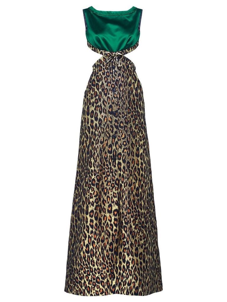 Miu Miu leopard print maxi dress - Green