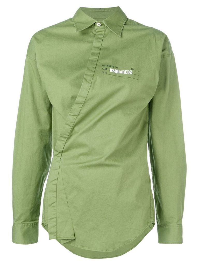 Dsquared2 asymmetric shirt - Green