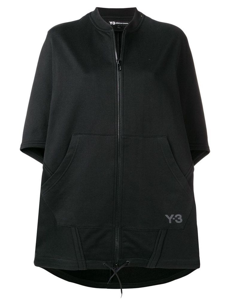 Y-3 oversized poncho jacket - Black