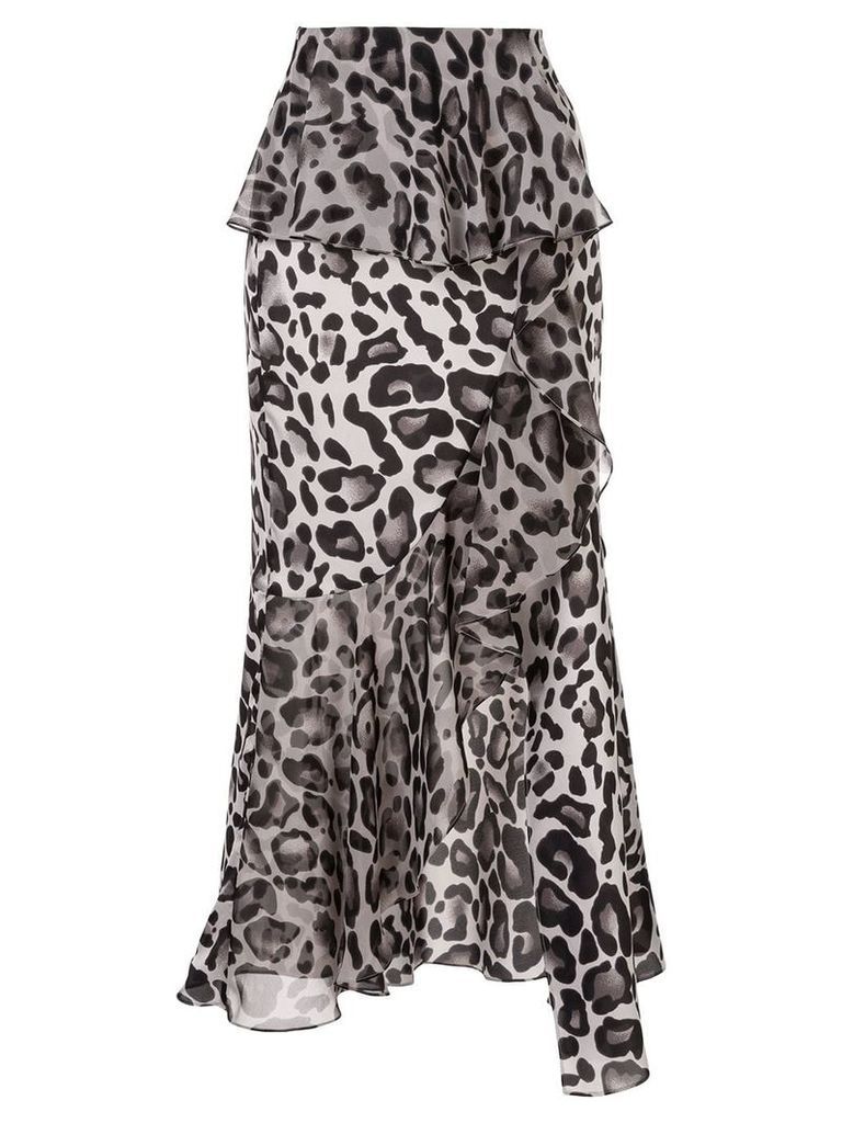 Goen.J leopard print skirt - Multicolour