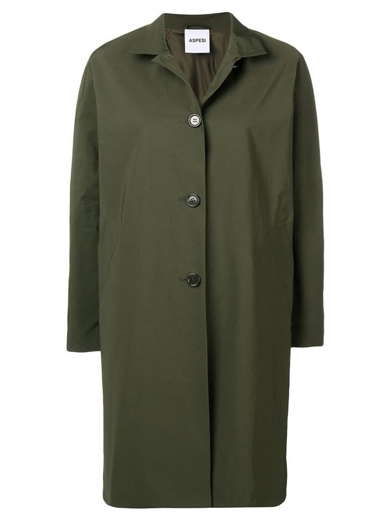 Aspesi front button coat - Green