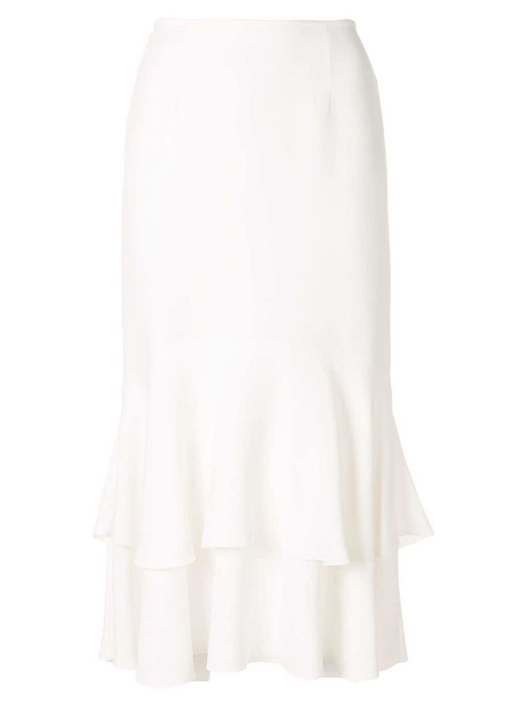 Giambattista Valli ruffled skirt - White