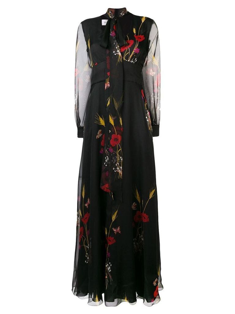 Valentino floral print maxi dress - Black